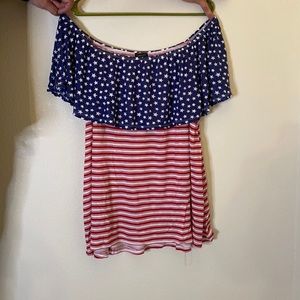 Lane Bryant Off the Shoulder American Shirt 22/24